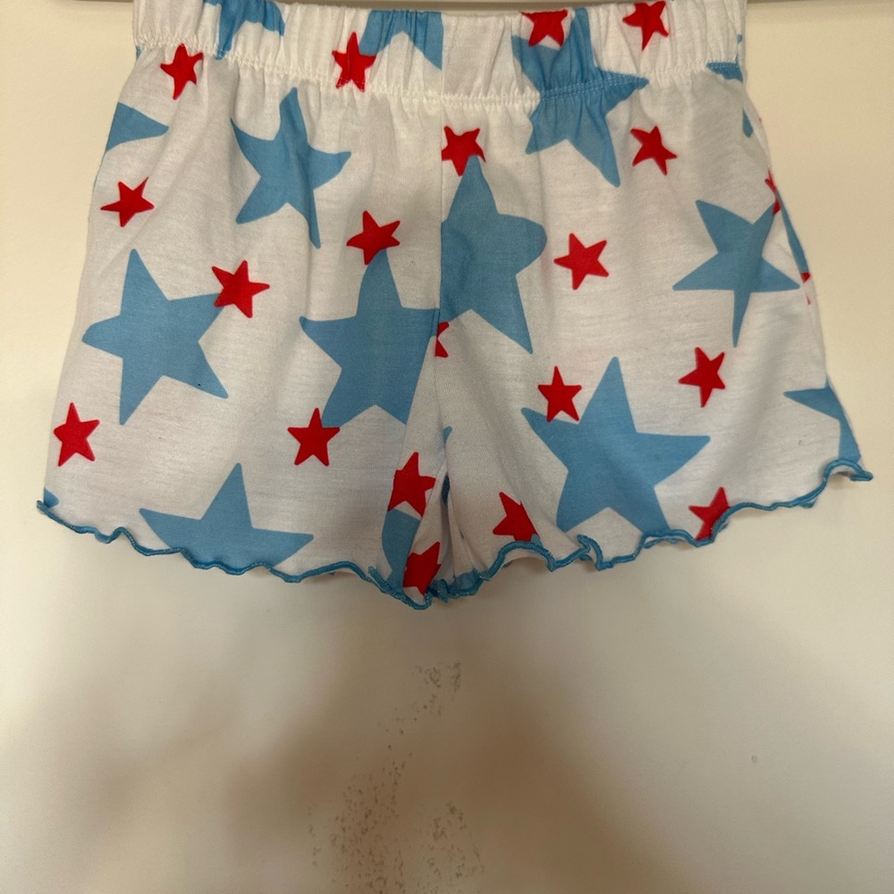 Star Patterned Girls Shorts